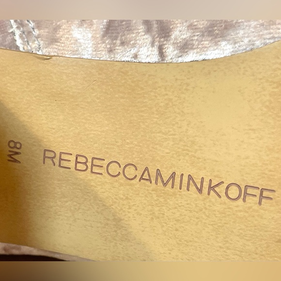 Rebecca Minkoff “Logan” Crushed Velvet Light Blush Dusty Rose Ankle Boots | NWT - Picture 15 of 16